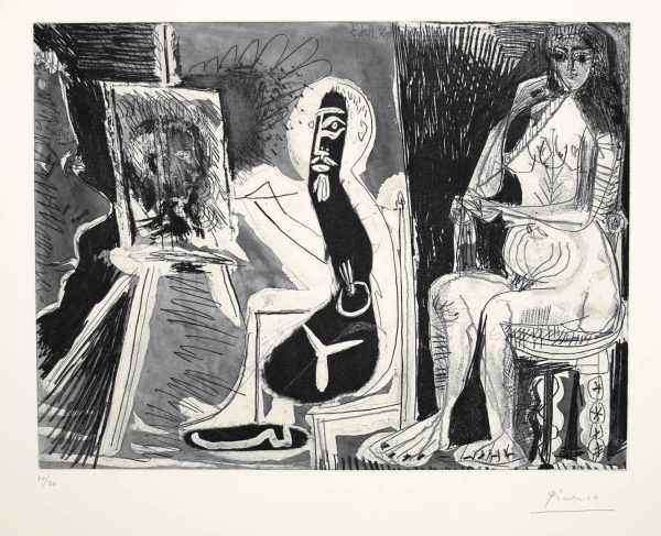 dans l atelier grabado 1963 pablo picasso